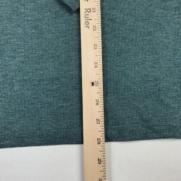 LOGO Lori Goldstein Womens Mock Neck Knit Top Green Long Sleeve Shirt L Large - Picture 6 of 11